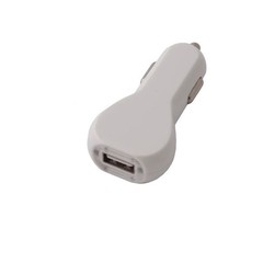 Зарядно USB за кола Бяло